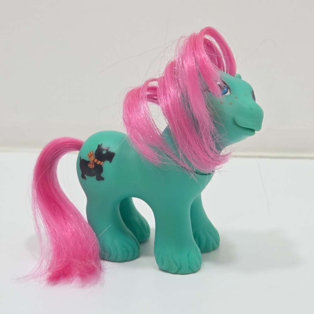 G1 My Little Pony BABY PAWS 1989 Playtime Baby Brothers Pink Hair Scottie Dog